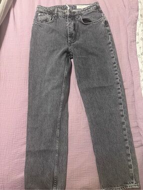 rag & bone Colby Black Gray Denim Jeans, Size 27